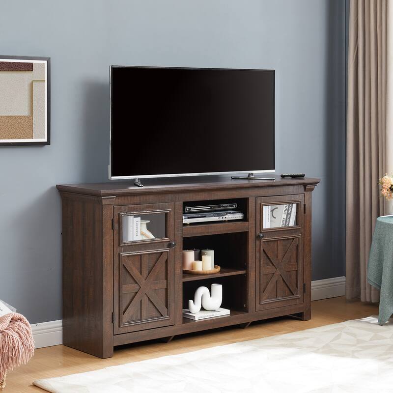 Modern Farmhouse TV Media Stand - Espresso