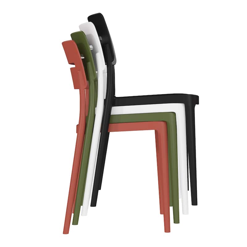 Frond and Form Outdoor Stacking Dining Side Chair (Set of 4)