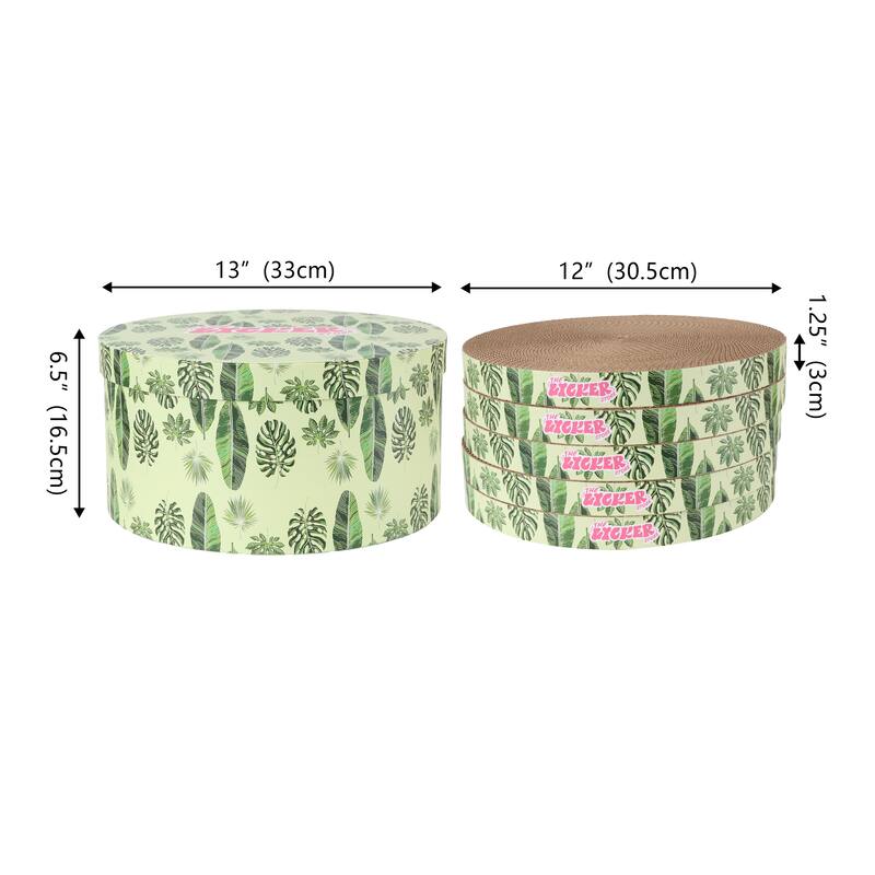 Kate 12" Cardboard Reversible Cat Scratcher Pad in Box with Catnip, (5-Pack)