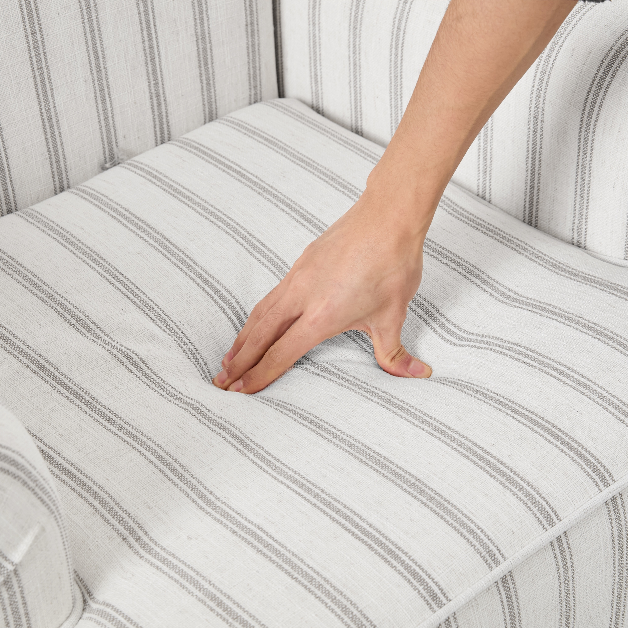 2 Set Upholstered Accent Chairs Nailhead Trim Armchairs