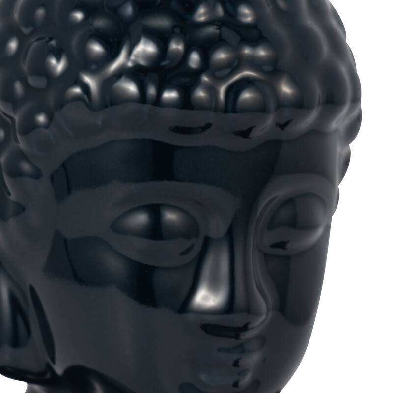 Sagebrook Home Stoneware and Ceramic Buddha Figurine - Elegant and Modern Meditative Sculpture for Home Decor