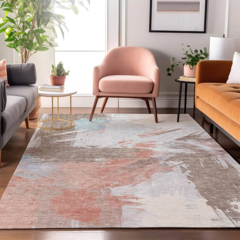 Premium Washable Super Soft Modern Brushstrokes Mayfield Rug
