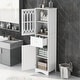 Slim Tall Bathroom Storage Cabinet with Adjustable Shelf, Drawer and 2 ...