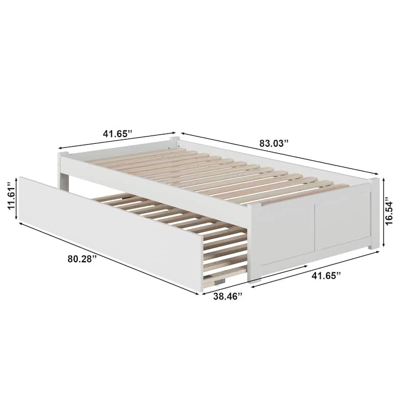 Concord Bed with Footboard and Twin Extra Long Trundle
