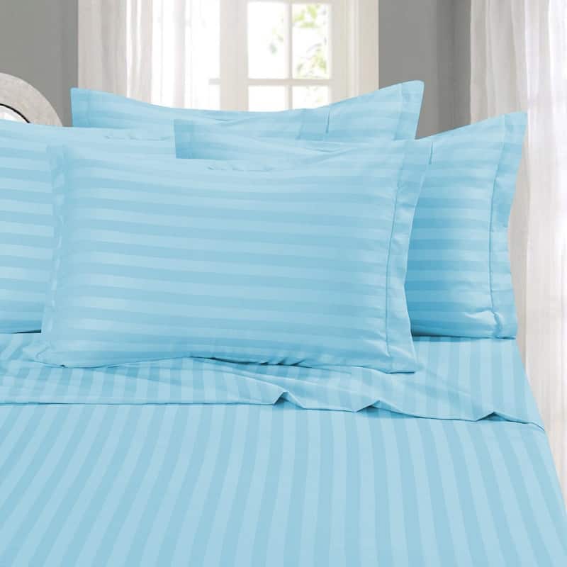 Elegant Comfort Luxurious 6-piece Bed Sheet Set - Full - Aqua