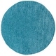 preview thumbnail 31 of 150, SAFAVIEH August Shag Solid 1.2-inch Thick Area Rug 3' x 3' Round - Turquoise