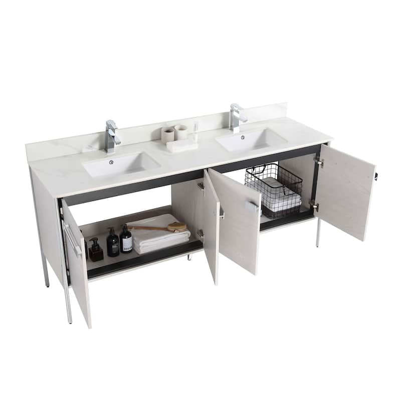 Fine Fixtures Oakville Bathroom Vanity with White Ceramic Sink
