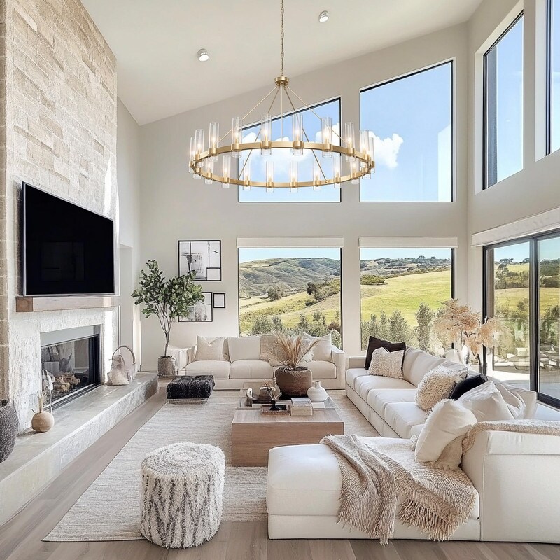 KAYLA 60" 20-Light Black Chandelier - N/A