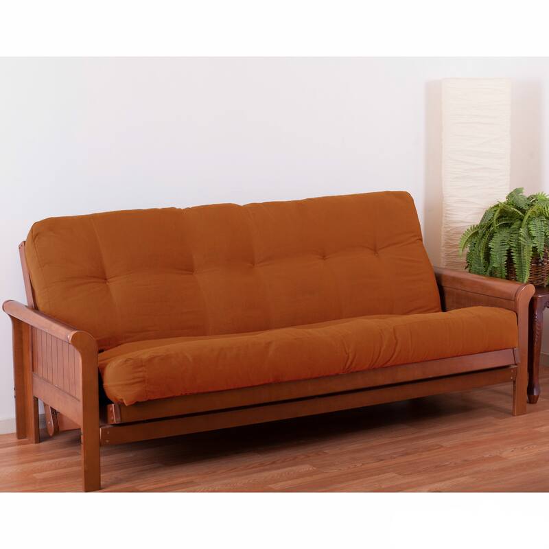 7-inch Thick Twill Futon Mattress (Twin, Full, or Queen) - Spice - Queen