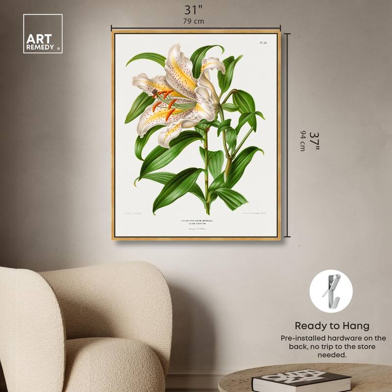 Lilium Speciosum Imperiale Canvas by Art Remedy