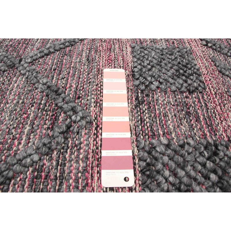 ECARPETGALLERY Braid weave Sienna Dark Grey Wool Rug - 4'11 x 8'4
