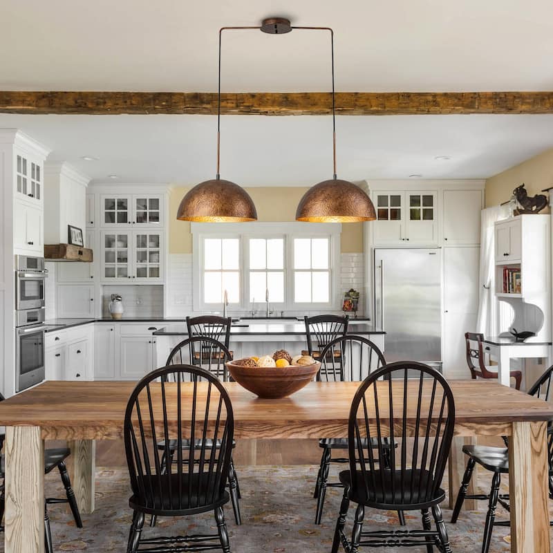 Industiral Hammered Antique Copper Dome Pendant Light