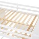 preview thumbnail 12 of 12, Multifunctional Design Loft Bed with Ladder, Wardrobe, Desk and Bookshelves, Full size, White