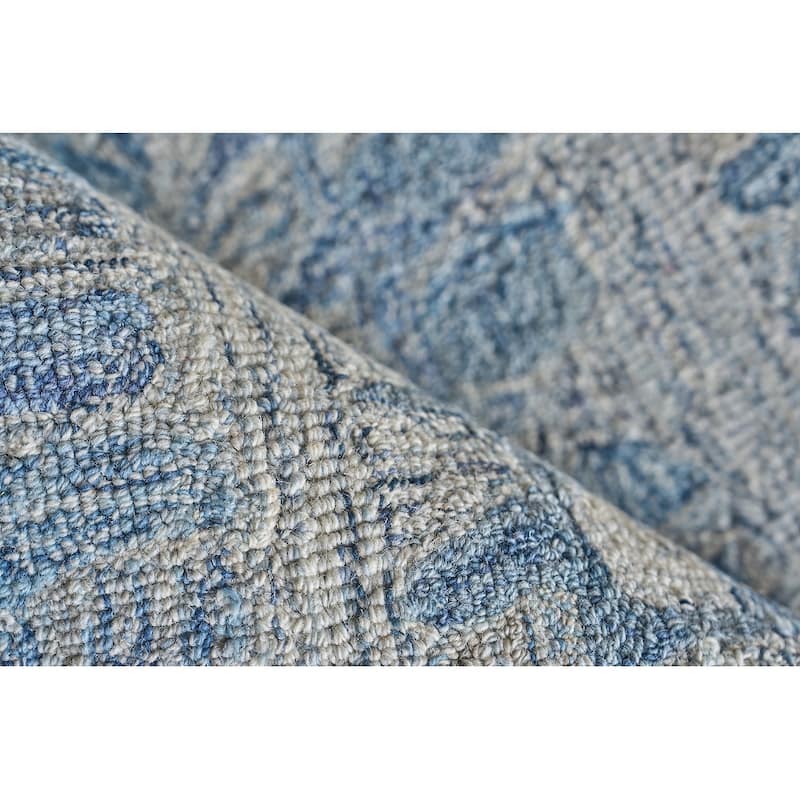 Exquisite Rugs Colorplay Handmade Hand-tufted New Zealand Wool on Canvas Navy Area Rug