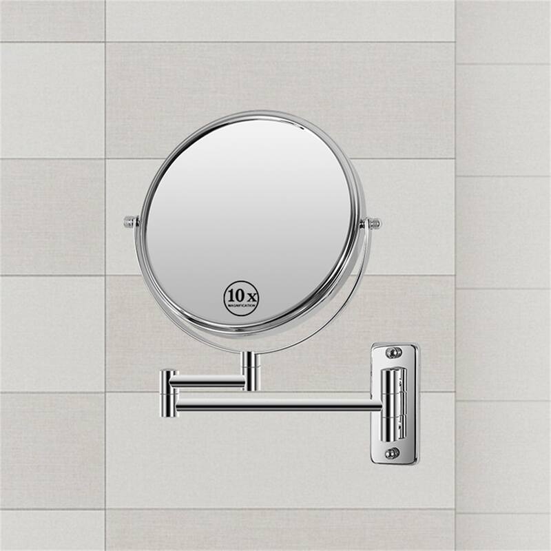 Makeup Mirror 10x Magnification Double-Sided Swivel Mirror Wall Mount