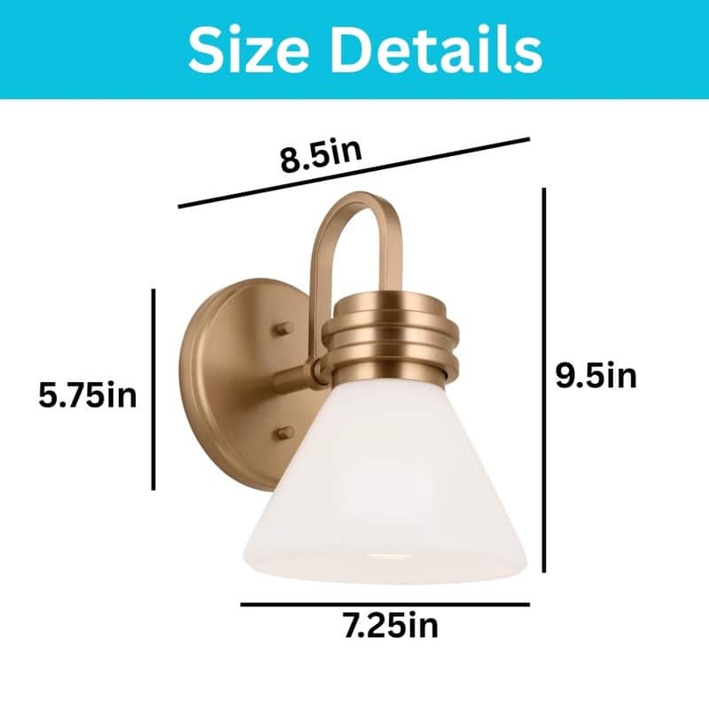 1 Light wall sconce champagne bronze wall lighting metal wall light fixture
