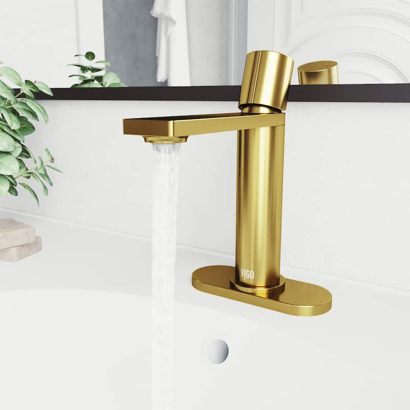 VIGO Halsey 8" H Single Handle Single Hole Bathroom Faucet