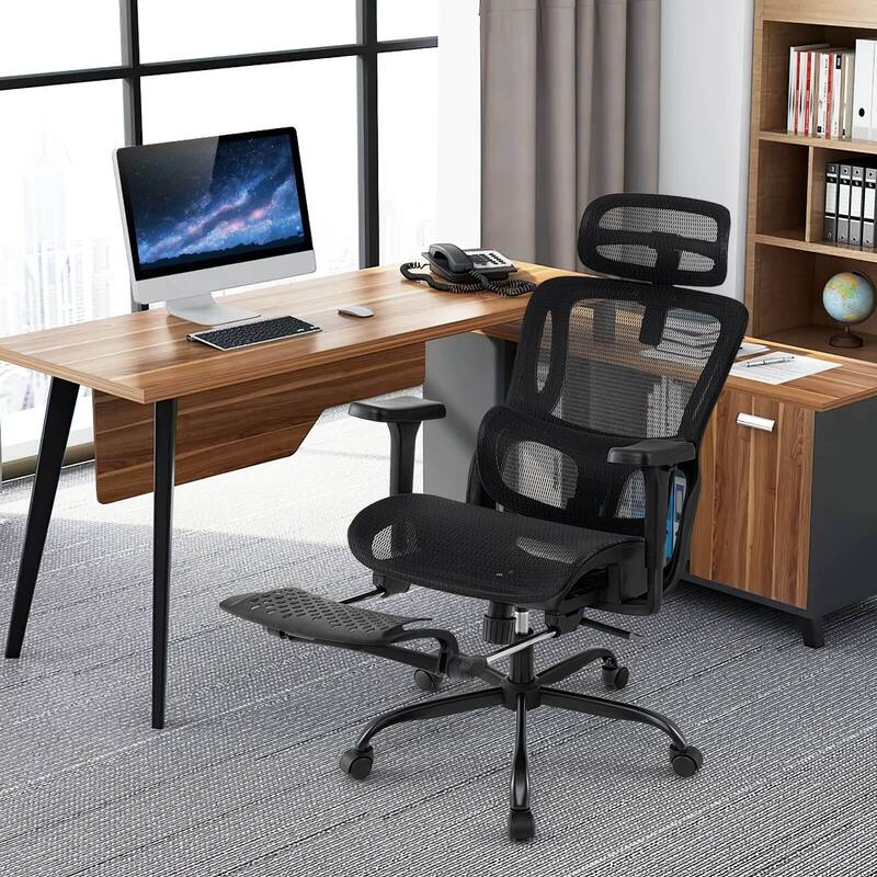 Costway Ergonomic Office Chair with Rotating Headrest & Adjustable - See Details