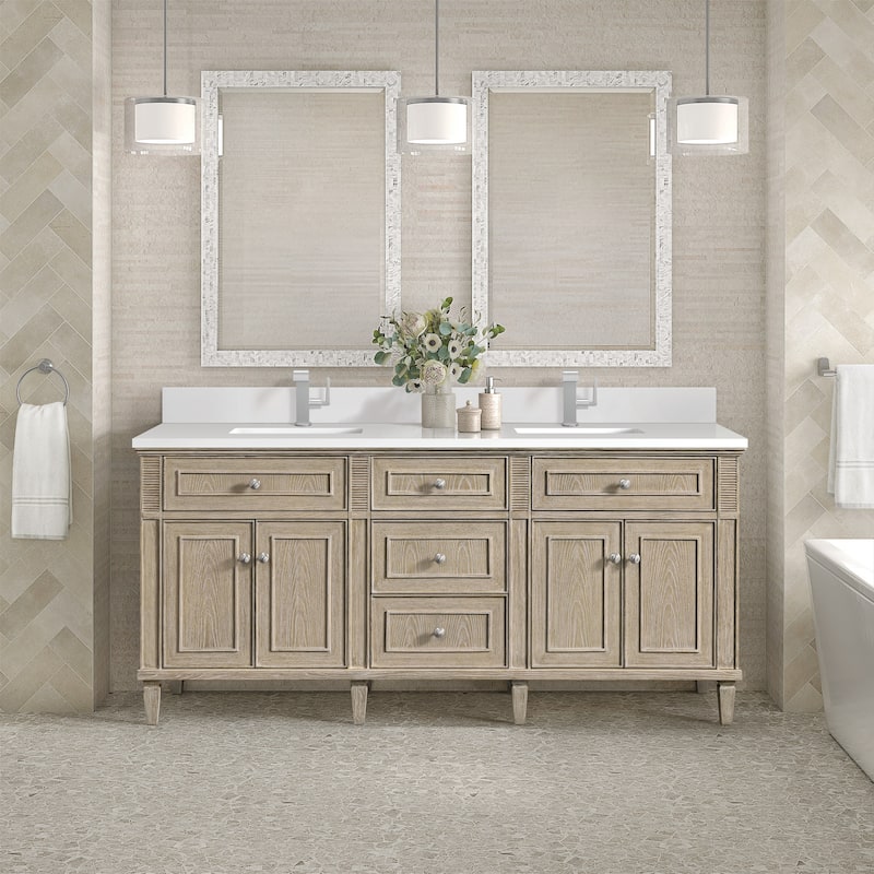 James Martin Vanities 424-V72-1WZ Lorelai 72" Double Basin Wood Vanity