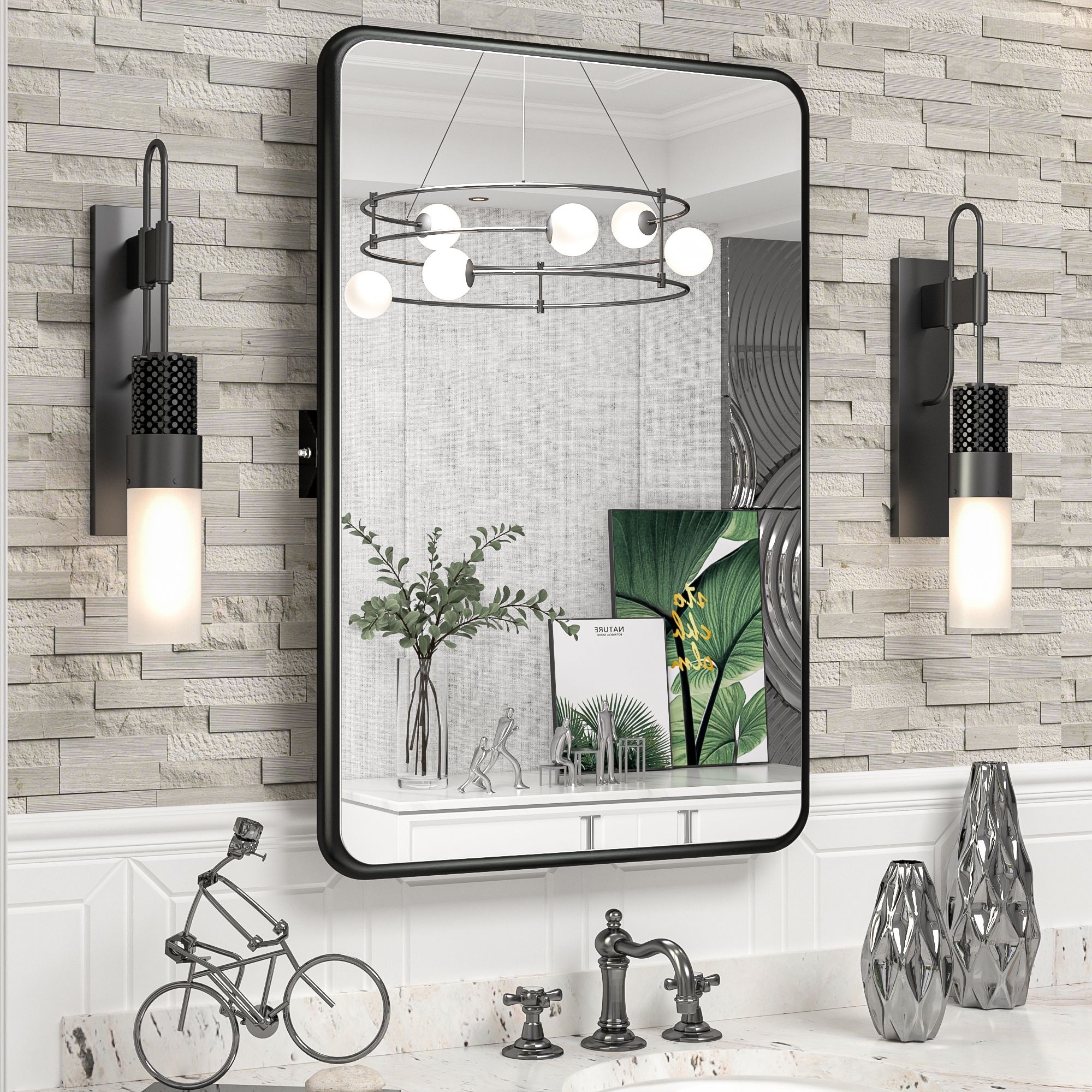 Bathroom Vanity Wall Mirror Pivot Tilting Metal Framed On Sale Bed Bath   Beyond 37952533