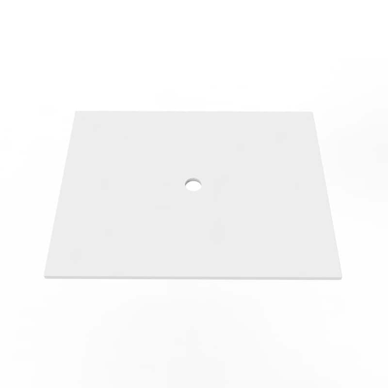 Thin Modern White Solid Surface Vanity Countertop - Sizes 24", 30", 36", 48", 60", 72", 84"