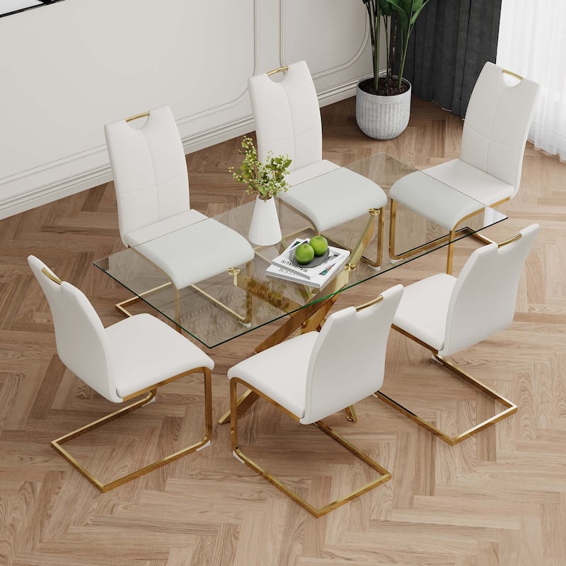 PU Dining Chair Living Room Chair ,Set of 6