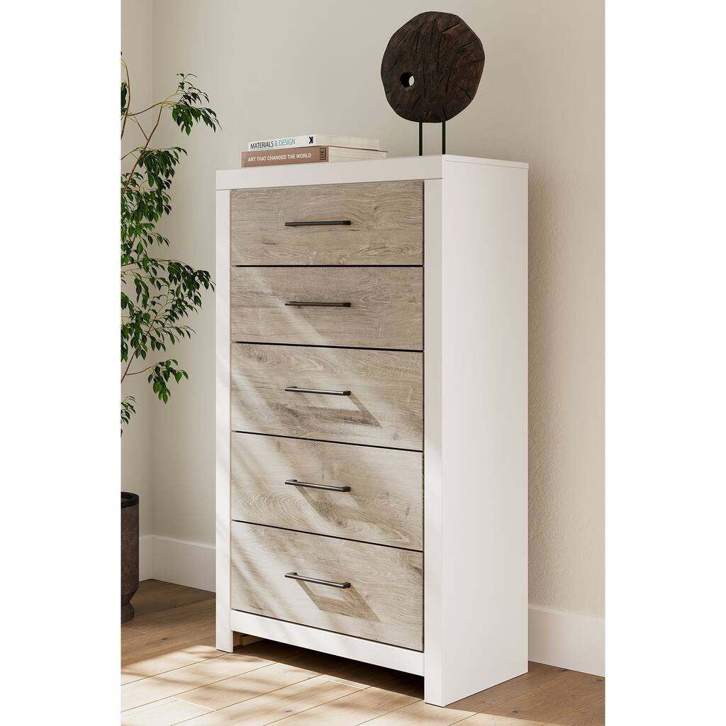 Signature Design by Ashley Charbitt Beige/White Chest of Drawers
