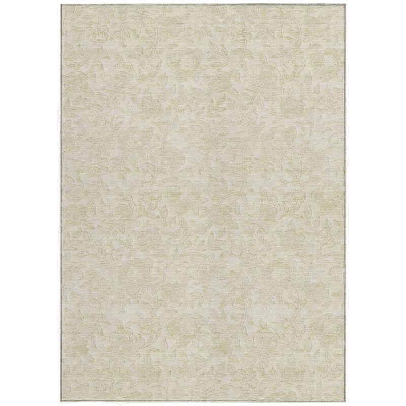 HomeRoots Floral Transitional Rectangle Outdoor Rug