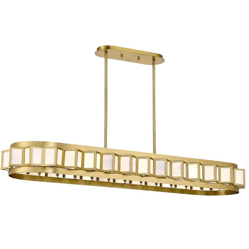 Savoy House 1-3165-8 Gideon 8 Light 48" Wide Linear Chandelier - Warm Brass