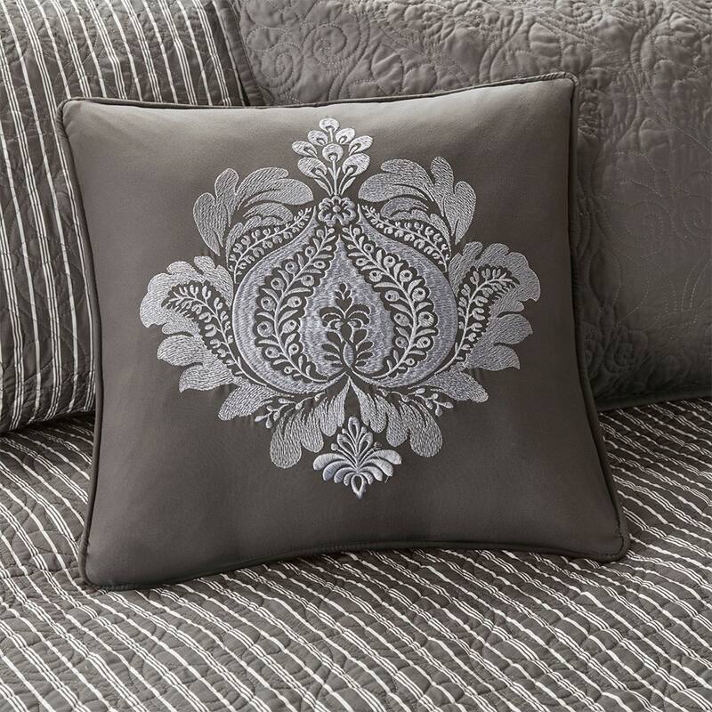 6 Piece Reversible Daybed Cover Set Dark Grey Daybed