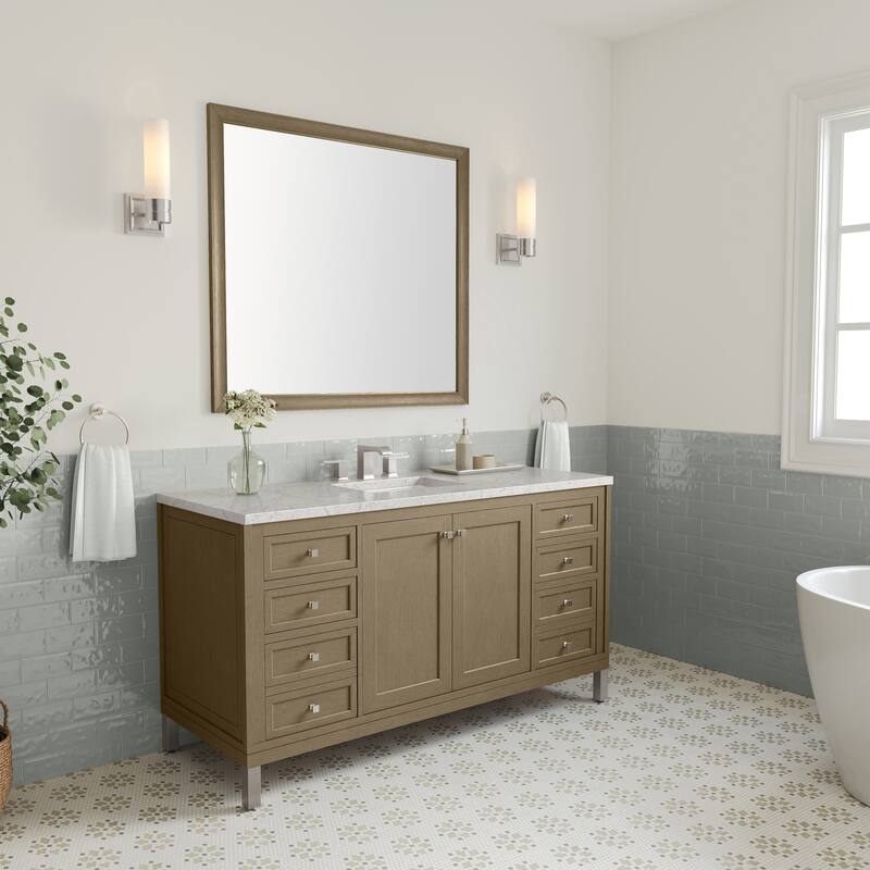 Chicago 60" Single Vanity, Walnut Whisper
