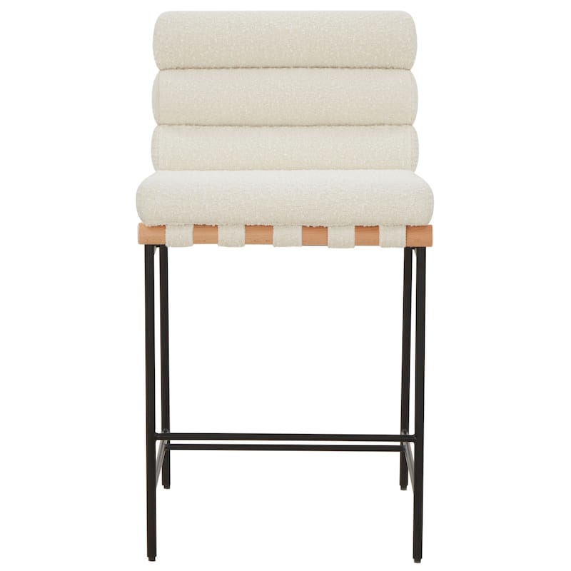 SAFAVIEH Couture Macibella Boucle 25-inch Counter Stool - 19Wx23Dx33H
