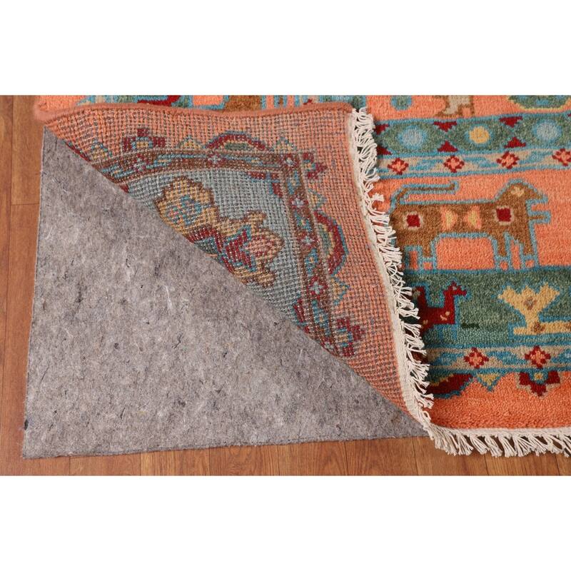 Tribal Geometric Kazak Oriental Area Rug Handmade Wool Carpet - 8'8" X 11'8"