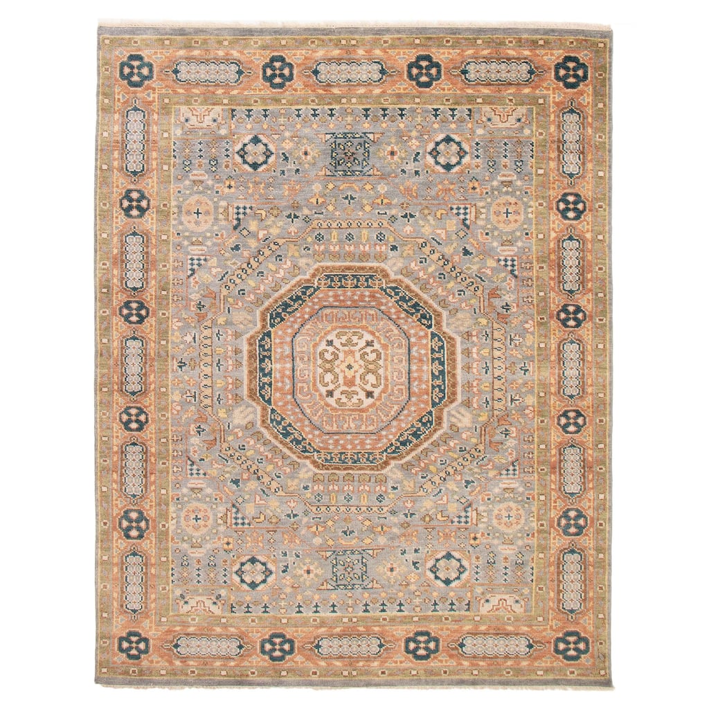 ECARPETGALLERY Hand-knotted Jules Serapi Grey Wool Rug - 7'10 x 10'0