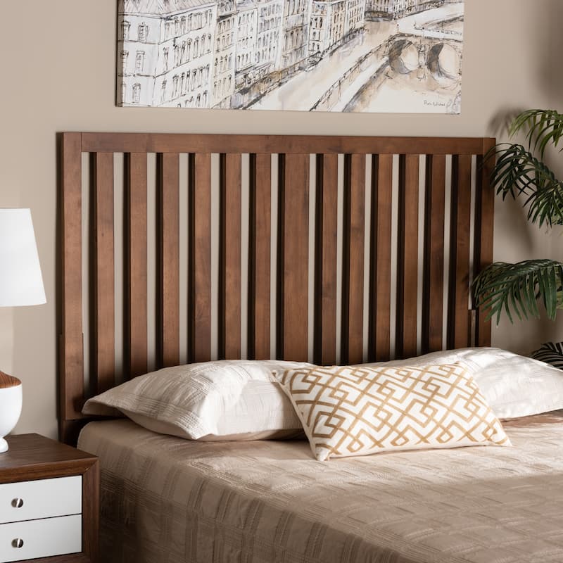 Oren Modern Ash Walnut Finished Wood Headboard