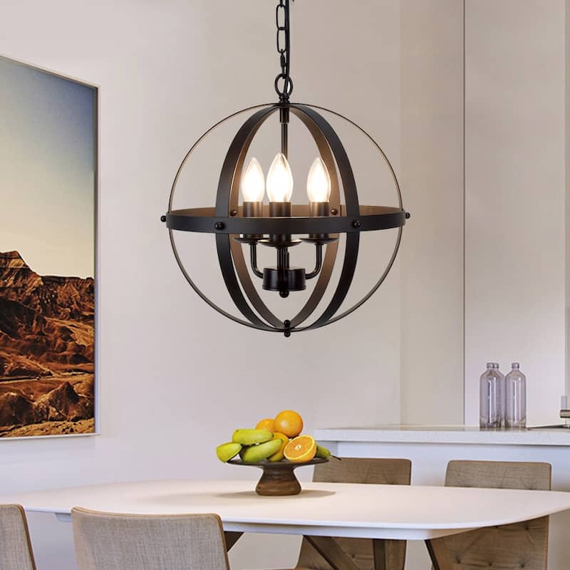 Pendant Light Flush Mounted Adjustable Hanging Ceiling Chandelier Light for Kitchen Island Living Room