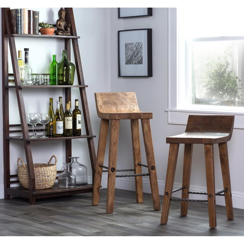 The Gray Barn Gold Creek Natural Elmwood Counter Stool