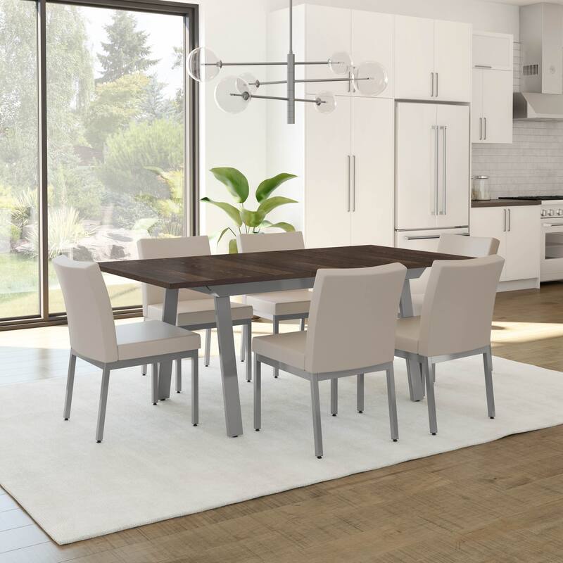 Amisco Perry Set of 2 Upholstered Dining Chairs with Metal Legs