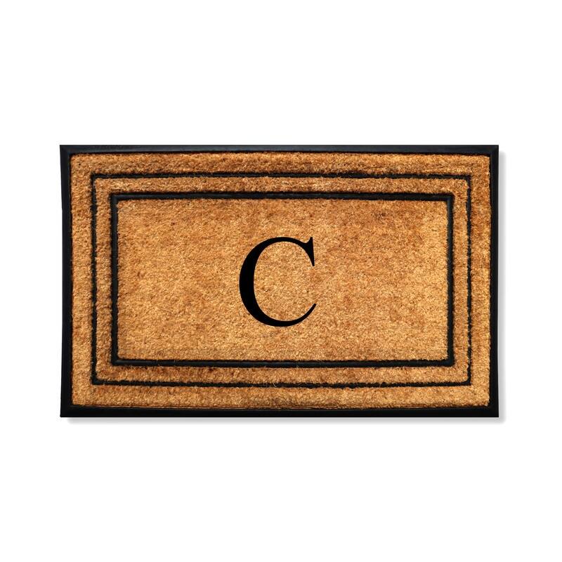 A1HC Natural Coir & Rubber Door Mat, Heavy Duty, Dirt Trapping, Long-Lasting Entrance Doormats,Thick & Durable Outdoor Entry Mat - 30" X 60" - C