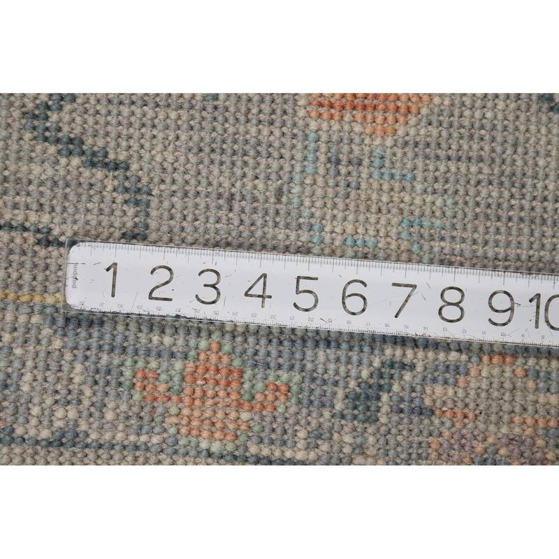 All-Over Oushak Indian Area Rug Hand-Knotted Wool Carpet - 7'10"x 10'0"