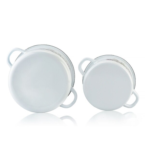 STP Goods Lavender Bouquet Enamel Pot Set of 2 - On Sale - Bed
