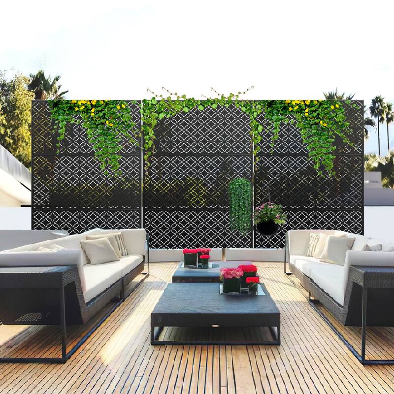 Palace Metal Privacy Screen Panel Free Standing - 72*47