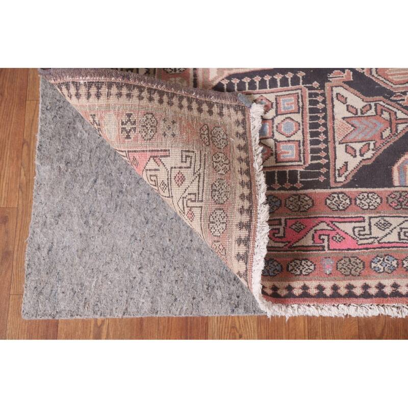 Hand Knotted Oriental 100% Wool Carpet Traditional Geometric Pink Meshkin Area Rug - 9' 4'' X 4' 11''