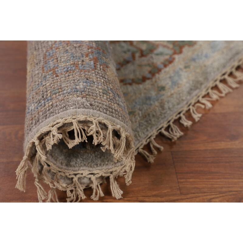 Heriz-Serapi Oriental Octagon Rug Hand-Knotted Wool Carpet - 5'11" x 5'10"