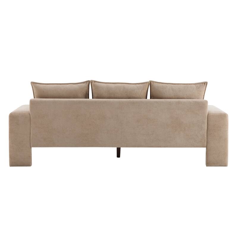 84.5" Modern 3-Seater Upholstered Velvet Sofa