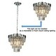 preview thumbnail 4 of 6, 3-Light 13" Cone Shape 4-Tier Crystal Chandelier