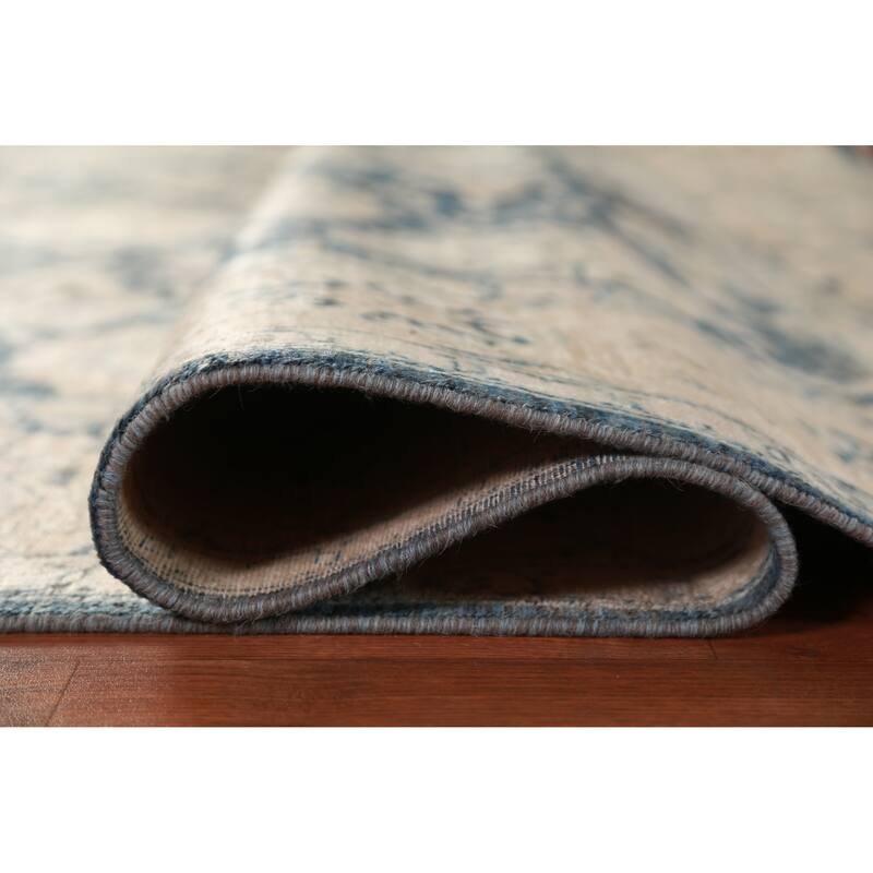 Blue Vegetable Dye Ziegler Oriental Area Rug Hand-Knotted Wool Carpet - 8'4"x 9'9"