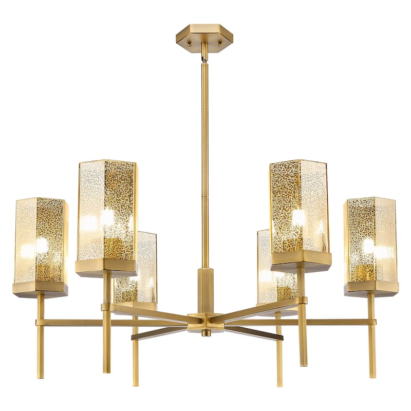 Innovations Lighting 463-6CR-G463-8ME Blakeley 6 Light 32" Wide - Brushed Brass