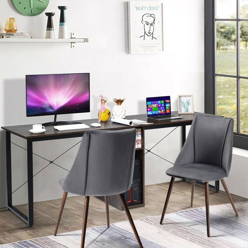 Velvet Upholstered Dining Chair Side Chair for Waiting Reception Room