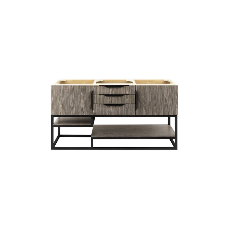 James Martin Vanities 983-V59D-R-MB Columbia 59" Double Free Standing - Ash Gray